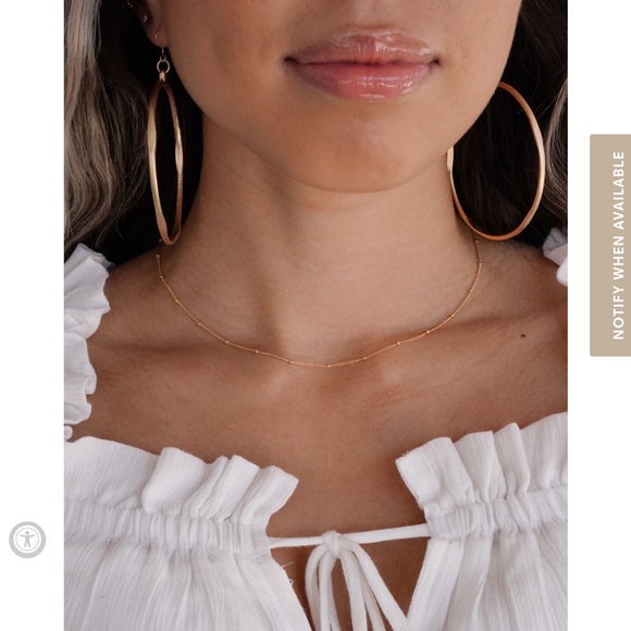 Boho Gold Hammered Hoop Earrings - Picture 4 of 6